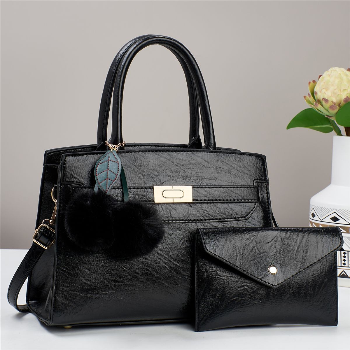 leather handbag